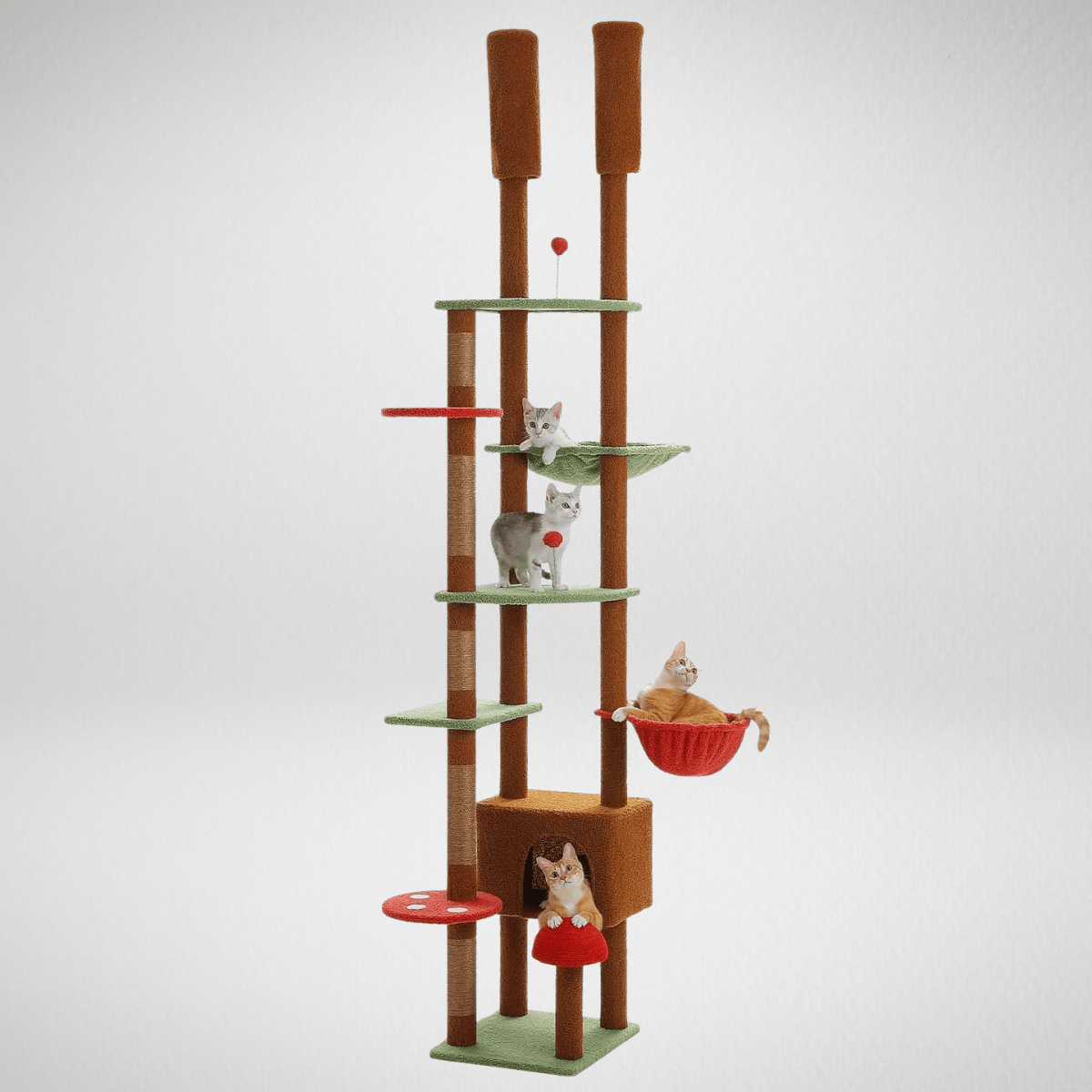 TechnuPet AMT0249BN / XXL / France Adjustable Floor-to-Ceiling Cat Tree