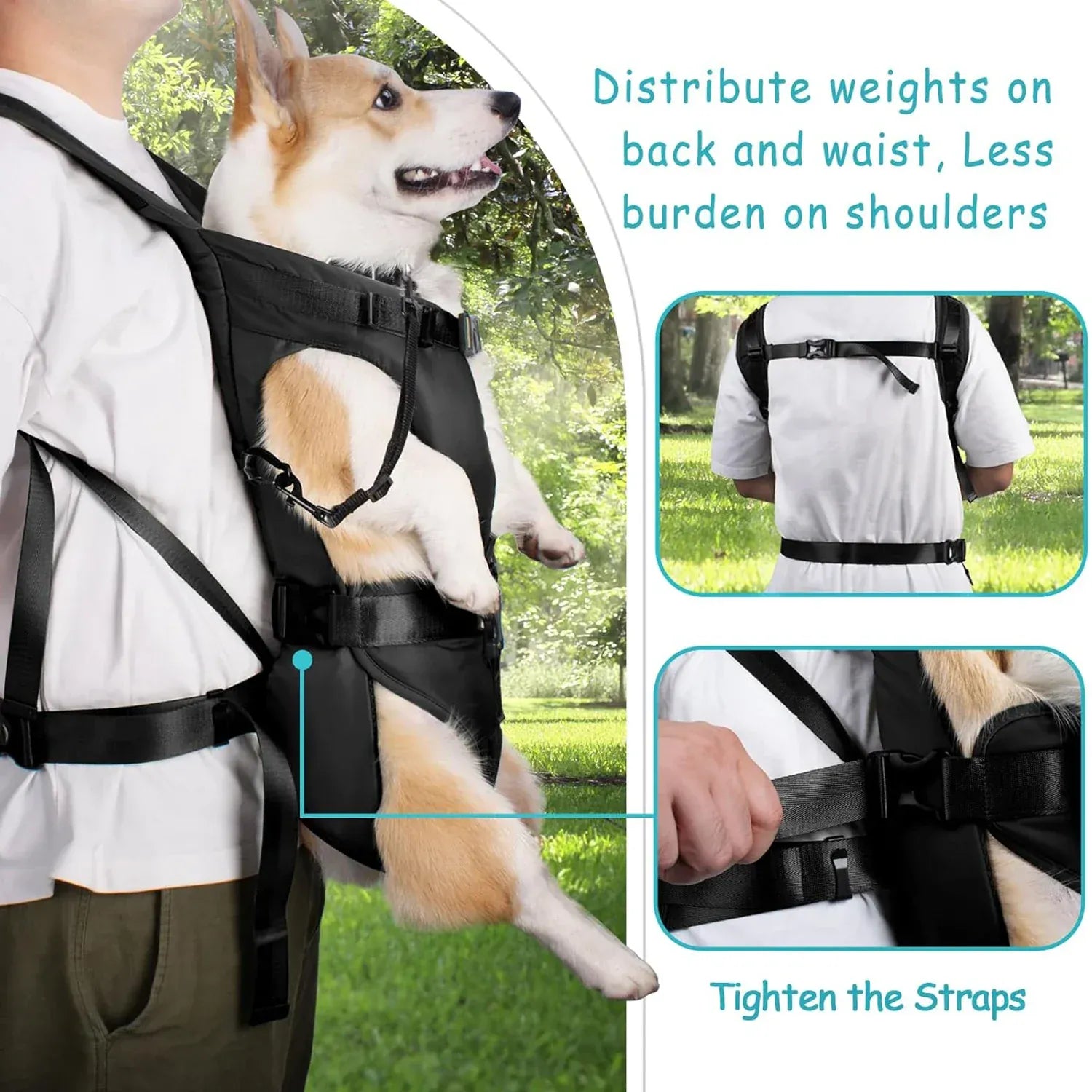 TechnuPet Pet Backpack Adjustable Front Pet Carrier Backpack
