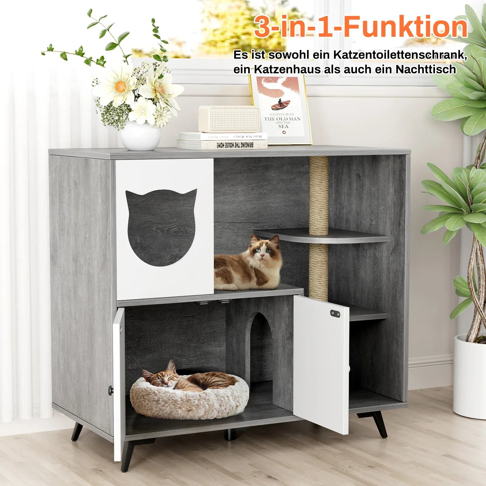 TechnuPet Cat Litters Cat Litter Box Cabinet