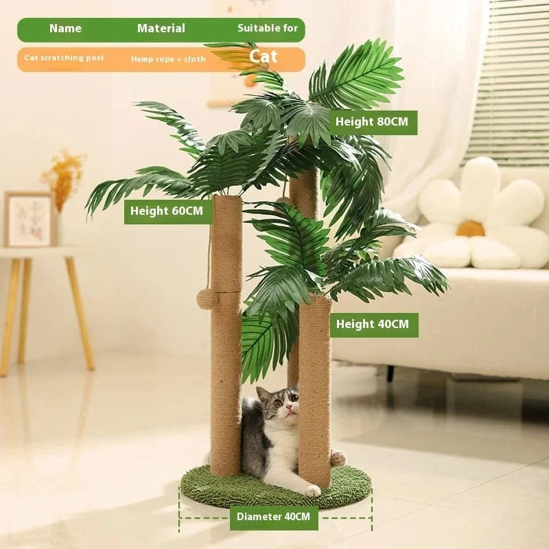 TechnuPet Cat Scratching Post Sanwei Kui Three Pil / 01 Coconut Tree Cat Scratching Post