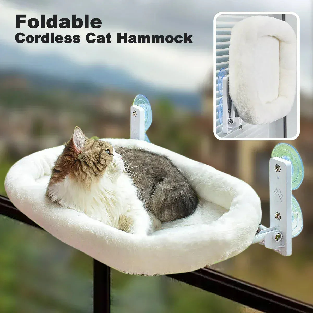TechnuPet Cat Hammock Cordless Window Cat Hammock
