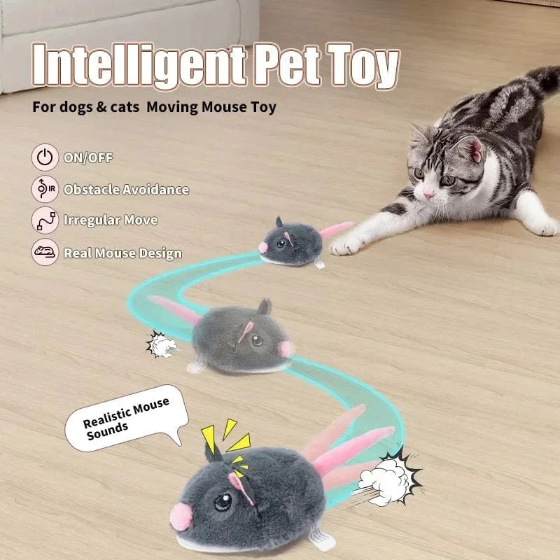 TechnuPet Smart Cat Toys Fast-Moving Electric Plush Mouse