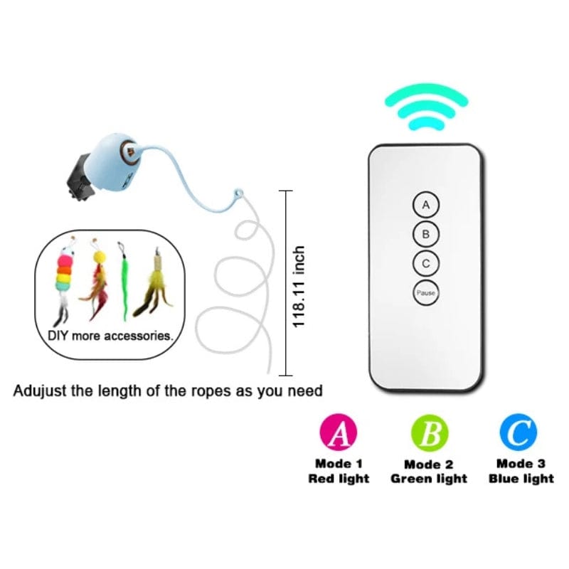 TechnuPet Smart Cat Toys Interactive Electric Feather Cat Toy