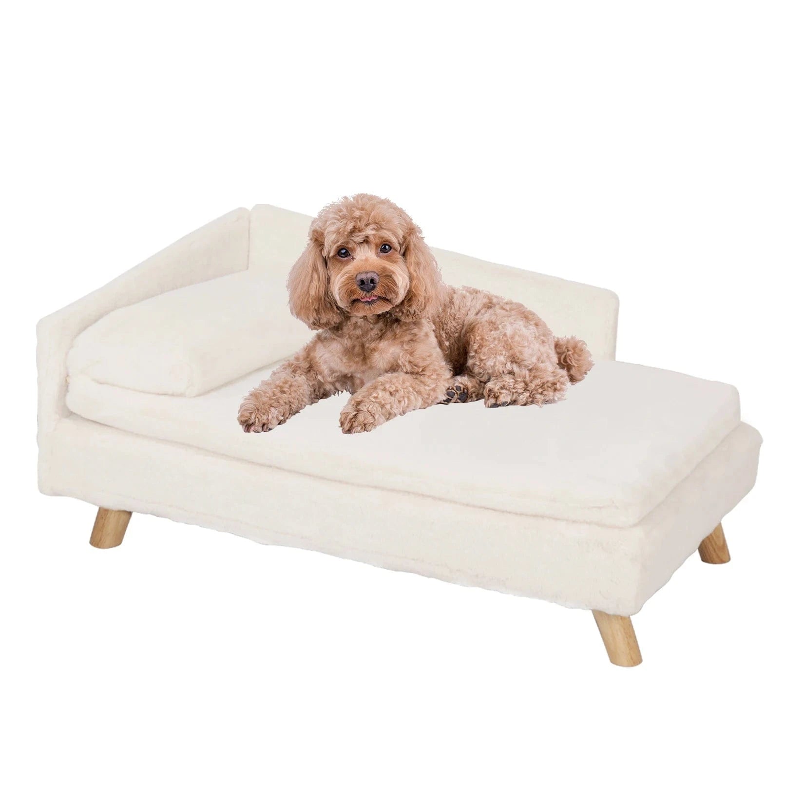 TechnuPet Cat Bed Beige / M / Australia L-Shaped Elevated Pet Sofa