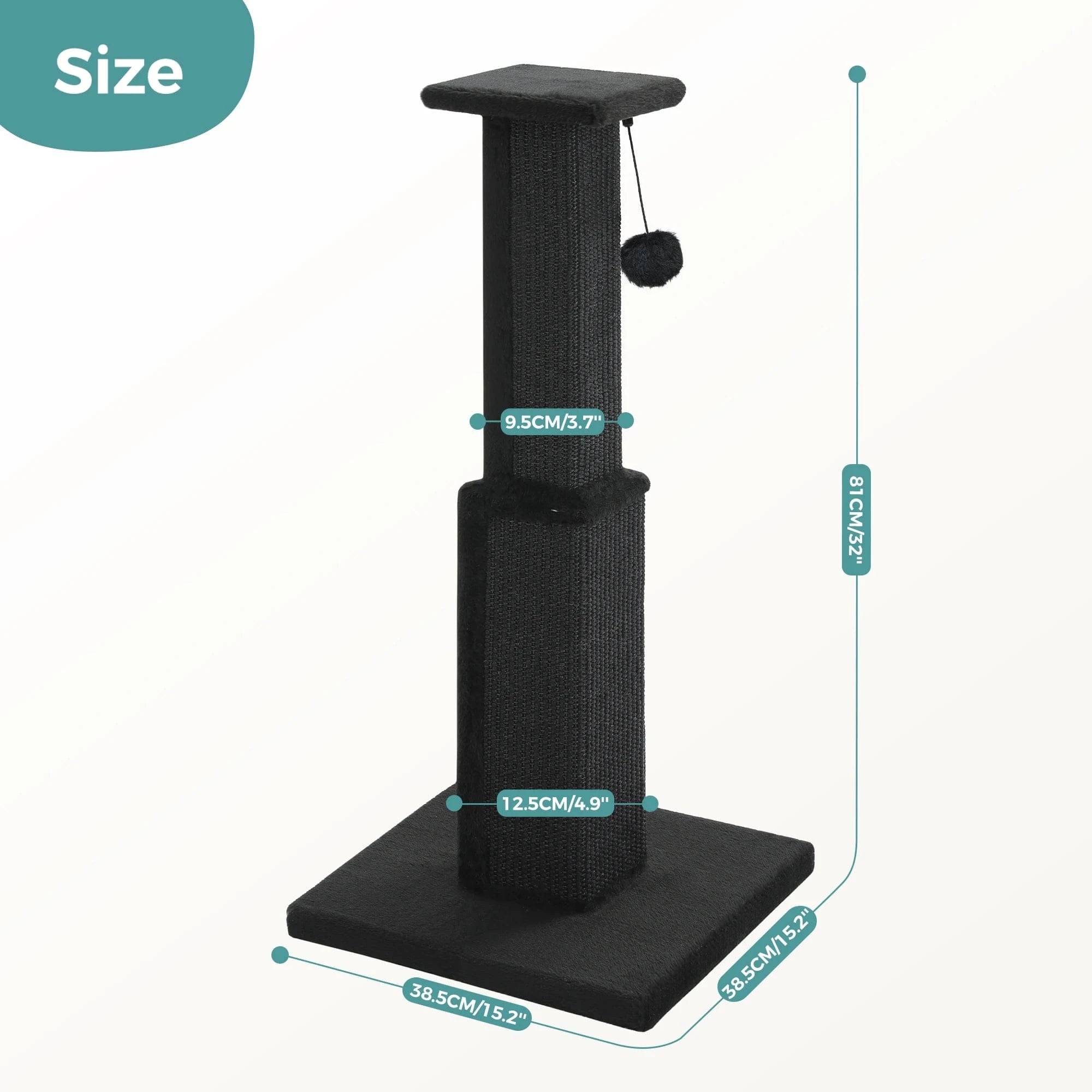 TechnuPet Cat Scratching Post AMT0316BK / L / United States Large Cat Scratching Post