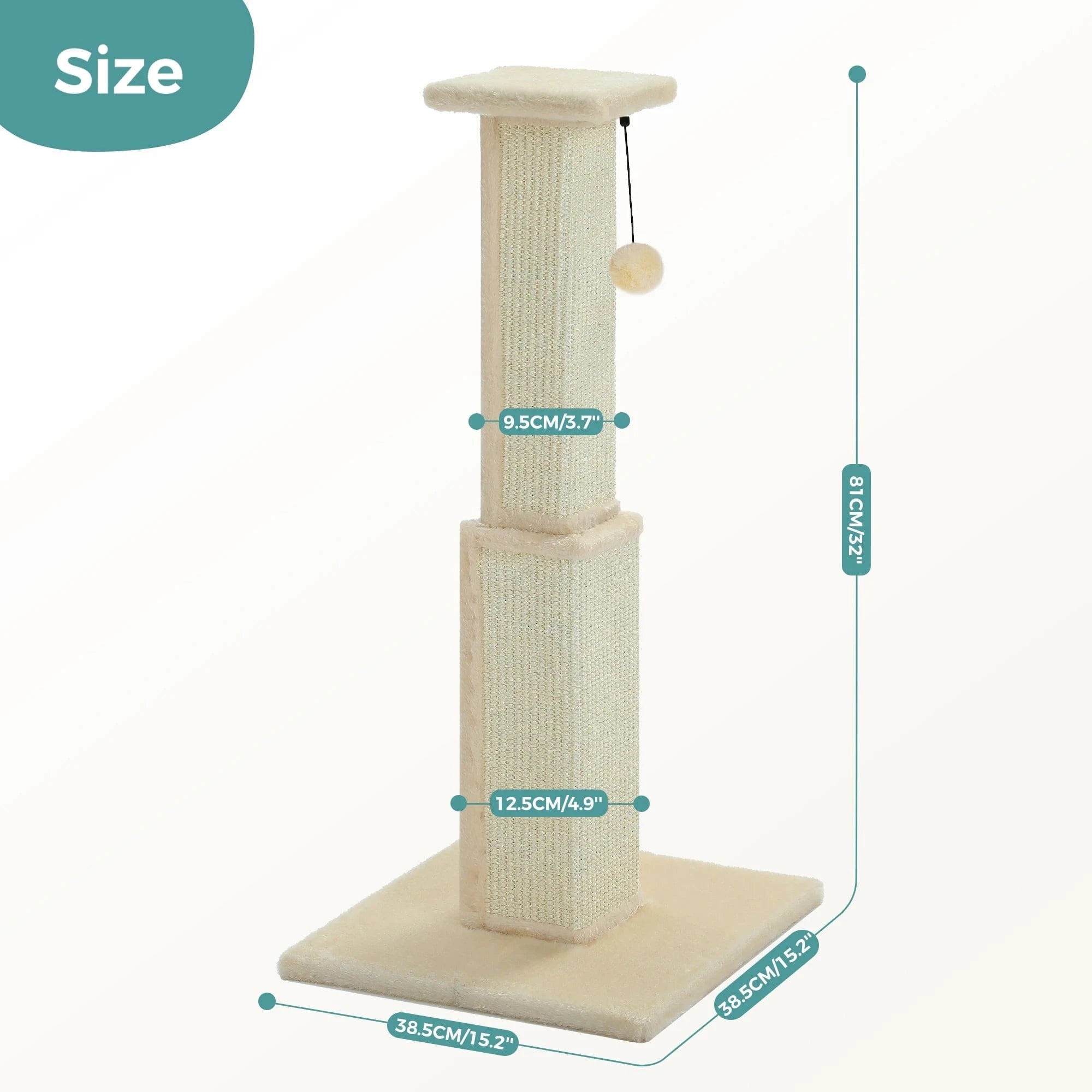 TechnuPet Cat Scratching Post AMT0316BG / L / France Large Cat Scratching Post