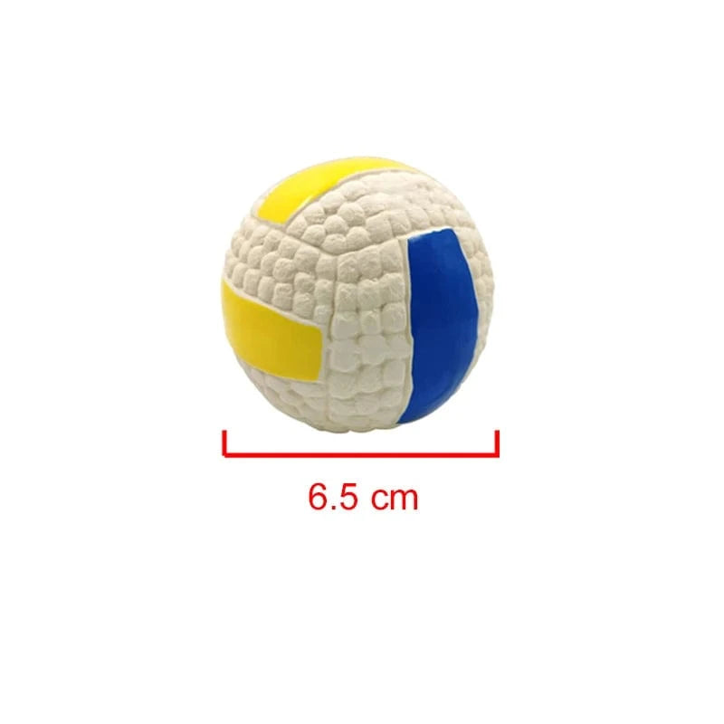 TechnuPet Dog Toys Volleyball S Latex Sports Ball Squeaky Dog Toy