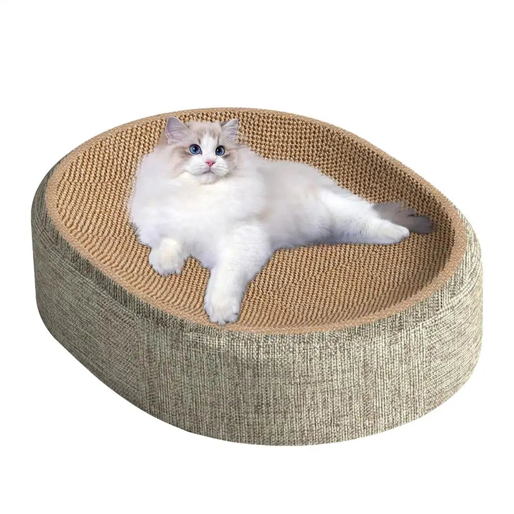 TechnuPet Cat Bed As Show Oval Sisal Cat Scratch Bed