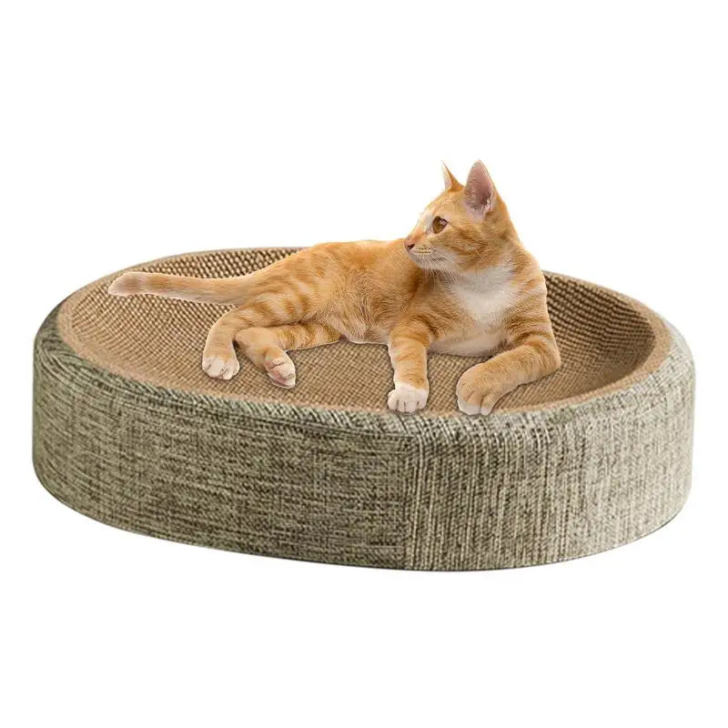 TechnuPet Cat Bed As Show Oval Sisal Cat Scratch Bed