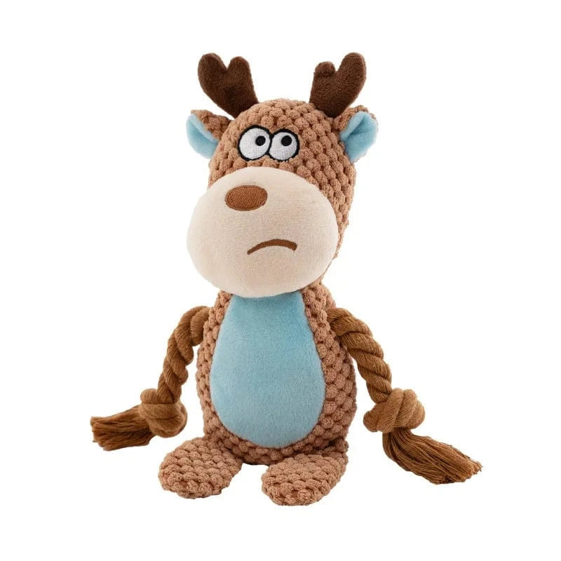 TechnuPet Dog Toys Elk Plush Squeaky Dog Chew Toy