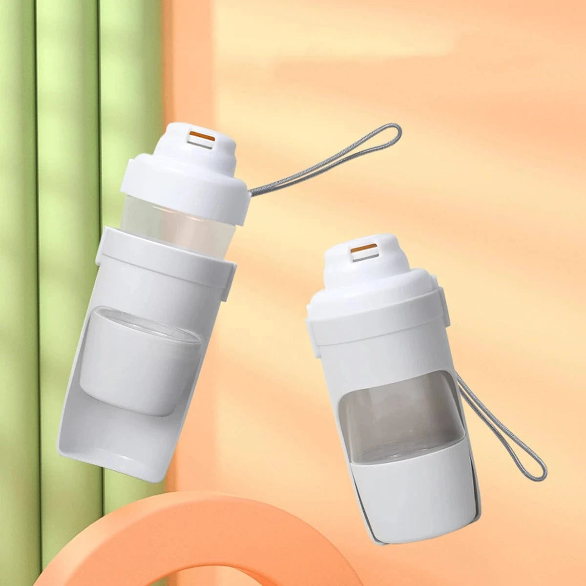 TechnuPet Smart Cat Feeder Portable Pet Water Bottle with Food Storage