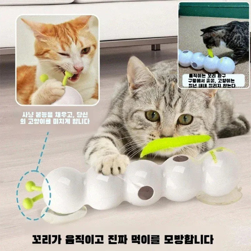 TechnuPet Smart Cat Toys White / XS（old） Self-Entertainment Caterpillar Cat Toy with Feather