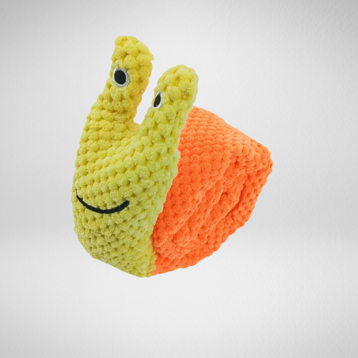 TechnuPet Dog Toys Yellow Snail Plush Dog Puzzle Feeder