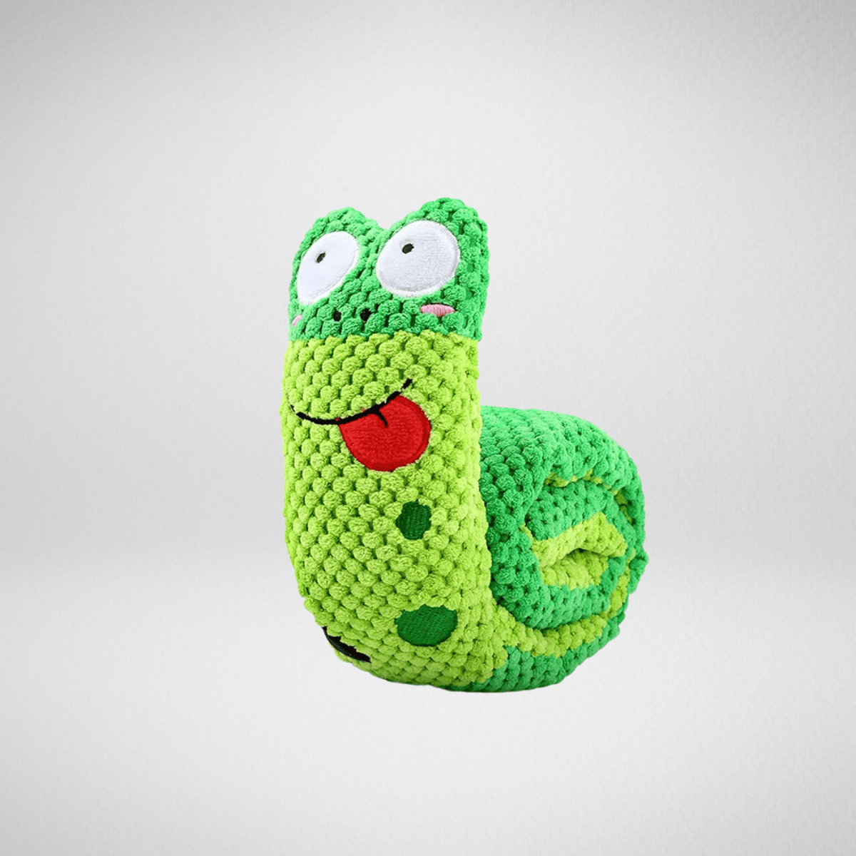 TechnuPet Dog Toys Green 1 Snail Plush Dog Puzzle Feeder