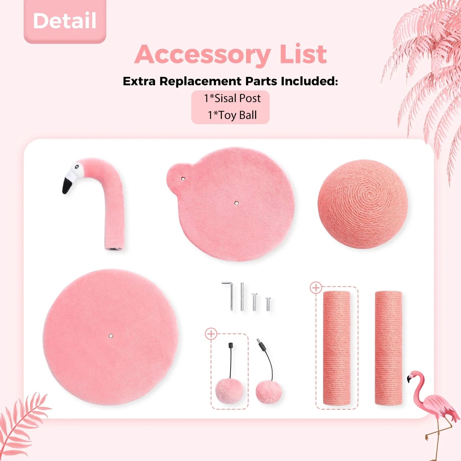 TechnuPet Cat Scratching Post Tall Cat Scratching Post with Spring Ball