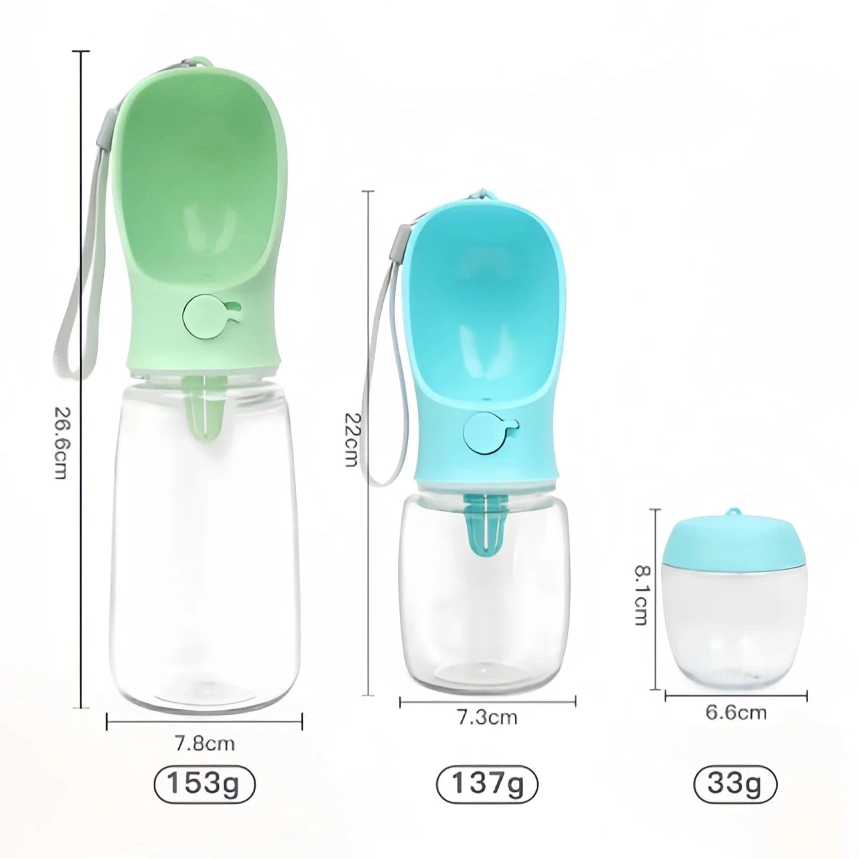 TechnuPet Smart Dog Feeder Travel Pet Water Bottle and Food Dispenser