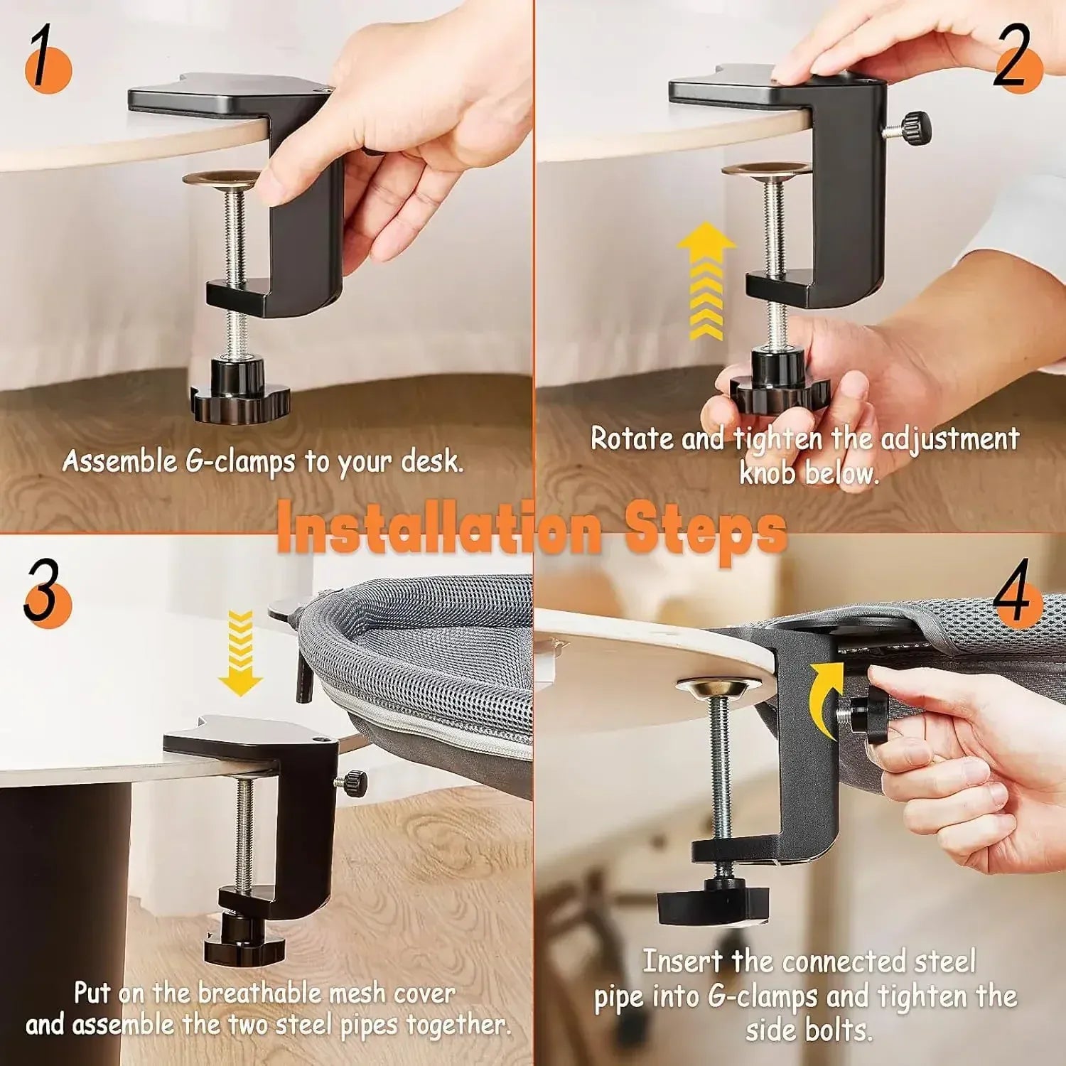 TechnuPet Cat Hammock Under Desk Cat Hammock Bed