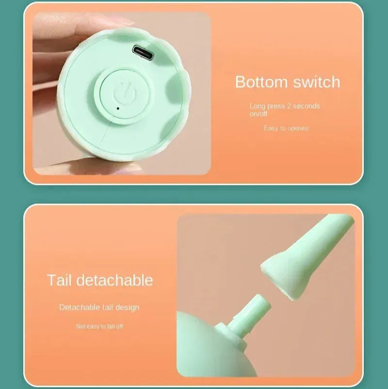 TechnuPet Cat Toys USB Rolling Interactive Cat Ball with Mouse Tail & Teaser Stick