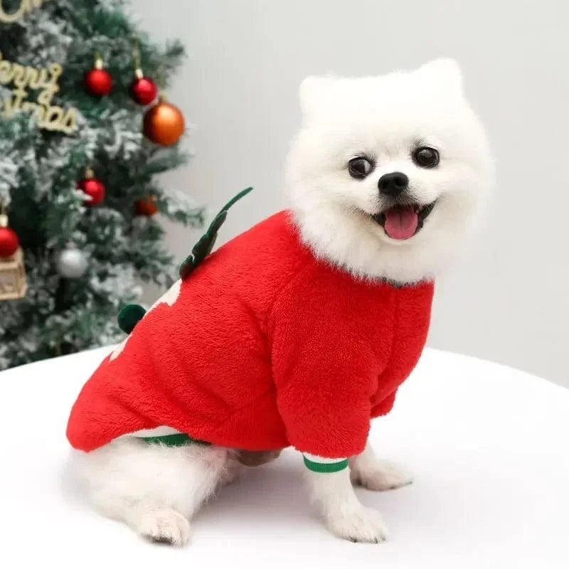 TechnuPet Dog Christmas Outfit Warm Christmas Hoodie for Dogs