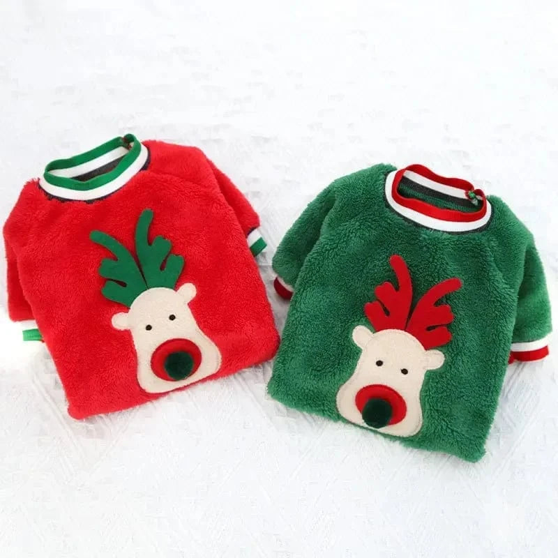 TechnuPet Dog Christmas Outfit Warm Christmas Hoodie for Dogs