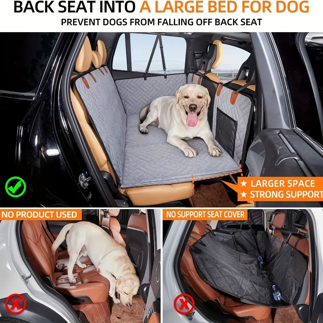 TechnuPet Car Accessories for Dogs Waterproof Dog Car Seat Cover