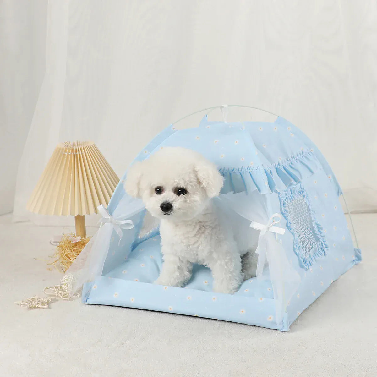 TechnuPet Cat Bed Blue / L 50x50cm / CHINA Winter Clamshell Cat Tent Bed