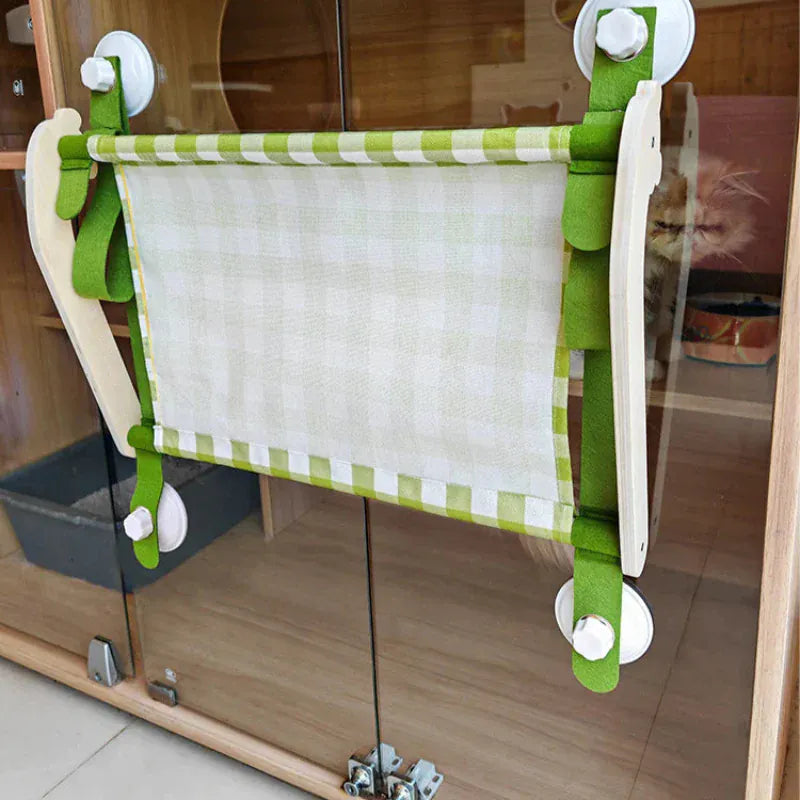 TechnuPet Cat Hammock Wooden Window Cat Hammock Mat